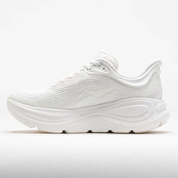 HOKA Bondi 9 Women’s All-White Running Shoes – Size 8B - Picture 3 of 17